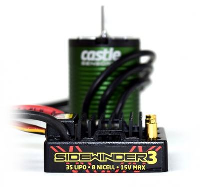 Sidewinder 3 ESC 12V 1/10 mit 1406-6900KV Sensormotor