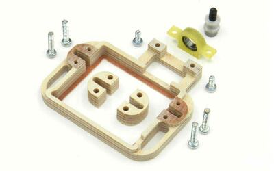 Servobefestigungsrahmen DITEX EL0808M mit Kugellager rechts