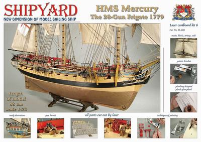 HMS Mercury 1779 Laser Kartonbausatz