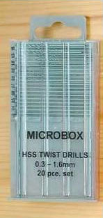 Microbox 20 HSS Bohrer 0,3-1,6 mm metrisch
