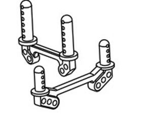 Karosseriehalterung Aluminium (2 Stück)