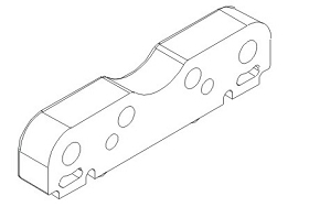 Qerlenkerhalteplatte Front unten Kunststoff Vulcan