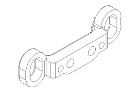 Querlenkerhalteplatte Front oben Kunststoff Vulcan