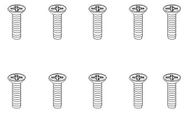 Schrauben TPF 2,6x8mm FH (10 Stück)