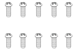 Schrauben BT 2,6x6mm BH weiß (10 Stück)