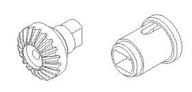 Diff.-ausgang 2(L) Metall und Mitnehmer