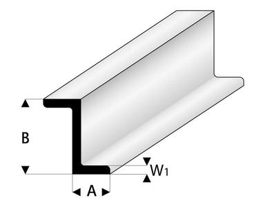 ASA Z-Profil 3x6x330 mm (5 Stück)
