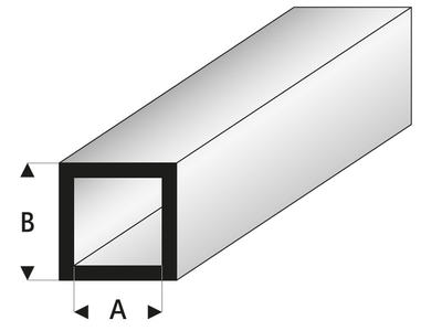 ASA Quadratisches Rohr 4x6x330 mm (5 Stück)