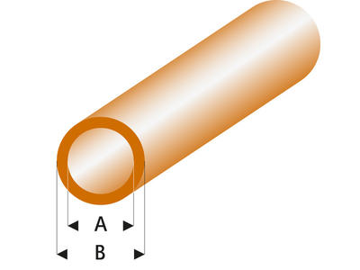 ASA Rohr transparent braun 4x5x330 mm (5 Stück)