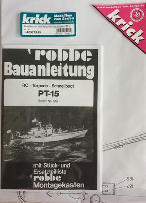 Bauplansatz und Bauanleitung Robbe PT15