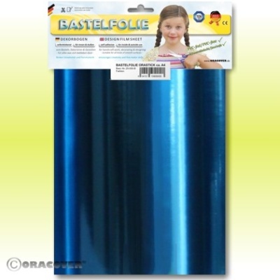Bastelfolie chrom blau (ca. A4)