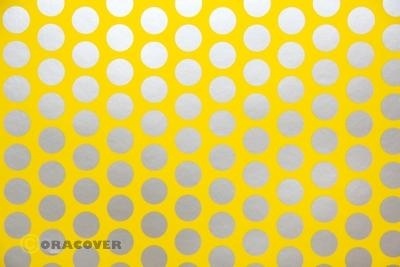 Oracover Fun1 cadmiumgelb / silber (Breite 600 mm, 10m Rolle)
