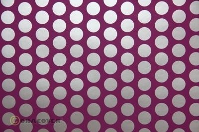 Oracover Fun1 violett / silber (Breite 600 mm, 10m Rolle)