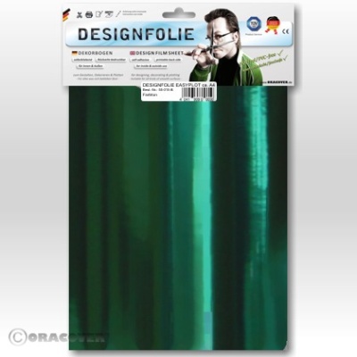 Designfolie chrom grün (ca. A4)