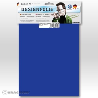 Designfolie transparent blau (ca. A4)