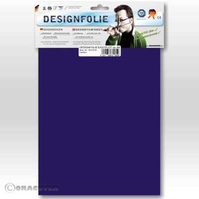 Designfolie transparent blaulila (ca. A4)