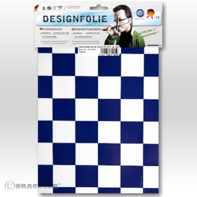 Designfolie Fun3 weiß/ dunkelblau (ca. A4)
