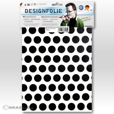 Designfolie Fun1 weiß/ schwarz (ca. A4)