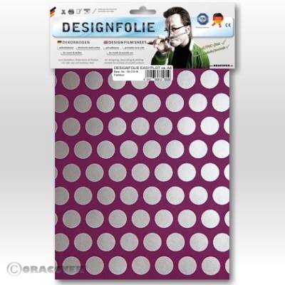 Designfolie Fun1 fluoreszierend violett/silber (ca. A4)