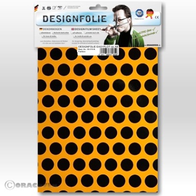 Designfolie Fun1 cubgelb/ schwarz (ca. A4)