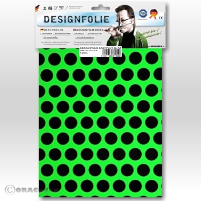 Designfolie Fun1 fluoreszierend grün/ schwarz (ca. A4)
