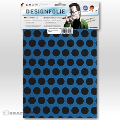 Designfolie Fun1 hellblau/ schwarz (ca. A4)