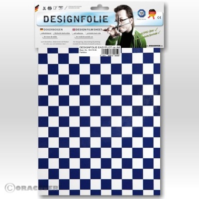Designfolie weiß/ dunkelblau (ca. A4)