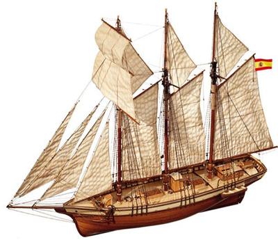Cala Esmeralda (Schiffsbausatz mit Segel, Maßstab 1:58)