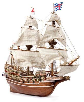 HMS Revenge (Schiffsbausatz mit Segel, Maßstab 1:85)