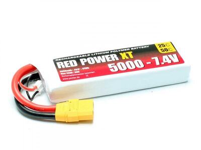 LiPo Akku RED POWER XT 5000 - 7,4V