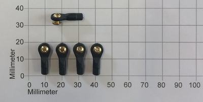 Kugelpfanne mit Kugelzapfen (Bohr. D2)  D4,8xL19mmxD2 (5 Stück)