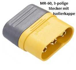 MR-60, 3-polige Goldstecker mit Kappe (2 Stück)