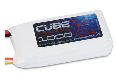 X-Cube 1000mAh 3S1P 11,1V 40C/80C