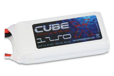 X-Cube 1250mAh 2S1P 7,4V 30C/60C
