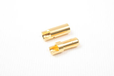 Goldkontaktstecker 5,5 mm 1 Paar (geschlitzt)