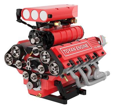 FS-V800GCS 8-Cyl Methanol Engine 4-Stroke Bausatz