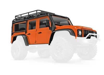 Karosserie, TRX-4M Land Rover Defender orange komplett