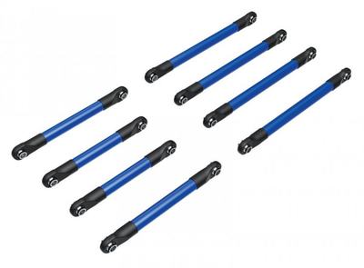 Koppelstangen Achskörper Alu Set F&B blau (TRX-4M)