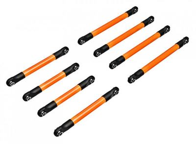 Koppelstangen Achskörper Alu Set F&B orange (TRX-4M)