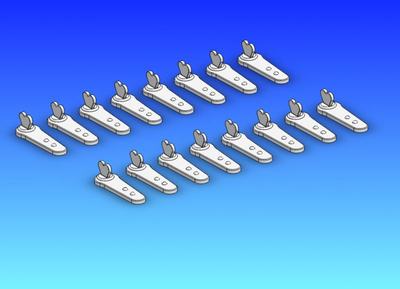 Scharniere mit Schmetterlingsschraube EC x16 1:6 - 134/650