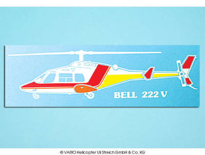 Autoaufkleber Bell 222 weiß - 14/62
