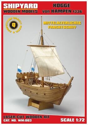 Kogge von Kampen 1336 Maßstab (Laser-Holzbausatz (1:72))